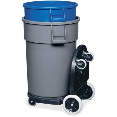 Rubbermaid Commercial Dolly, Brute Tandem, 40 Gal. Cap, 20-13/16"x45-5/16"x8-3/4", BK RCP264600BK